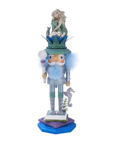 Kurt Adler 17.5in Holly Wood Mermaid King Nutcracker