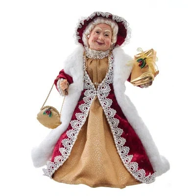 Kurt Adler 17-inch Jacqueline Kent Red And Gold Mrs. Claus Figurine