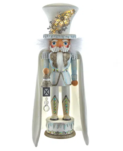 Kurt Adler 18" Hollywood Snowflake Soldier Battery-operated Led Nutcracker In White