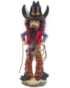 Kurt Adler 18-inch Hollywood Nutcrackers Cowboy With Lasso Nutcracker In Multi