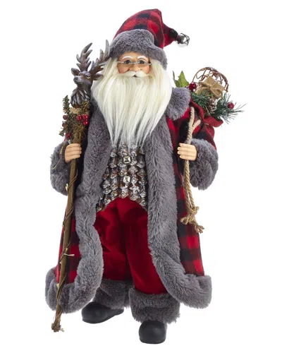 Kurt Adler 18-inch Kringle Klaus Red & Gray Santa In Multi