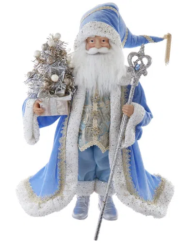 Kurt Adler 18-inch Kringles Blue & Platinum Santa
