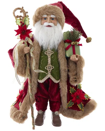 KURT ADLER KURT ADLER 18-INCH KRINGLES ELEGANT RED SANTA