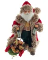 Kurt Adler 18 Kringles Vineyard Santa In Red