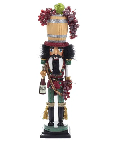 Kurt Adler 18.9in Wine Barrel Hat Nutcracker