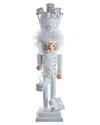 Kurt Adler 18in Hollywood King Nutcracker With Gifts In White