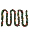 Kurt Adler 18in Pre-lit Multicolor Incandescent Green Garland In Green