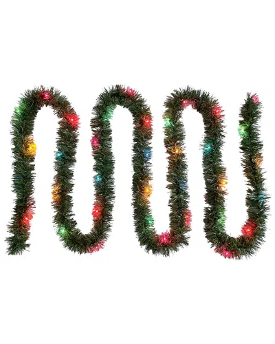 Kurt Adler 18in Pre-lit Multicolor Incandescent Green Garland