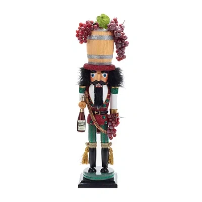 Kurt Adler 19" Hollywood Wine Barrel Hat Nutcracker In Multi
