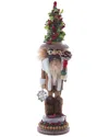 Kurt Adler 19-inch Hollywood Nutcrackers Battery Operated Led Birch Berries Nutcracker In Brown