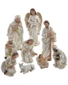 Kurt Adler 2-8.25-inch Nativity Tablepiece In Multi