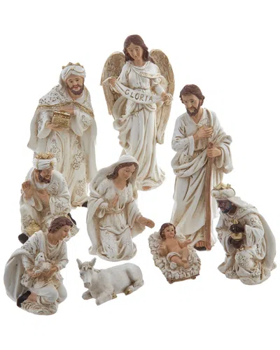 Kurt Adler 2-8.25-inch Nativity Tablepiece In Multi