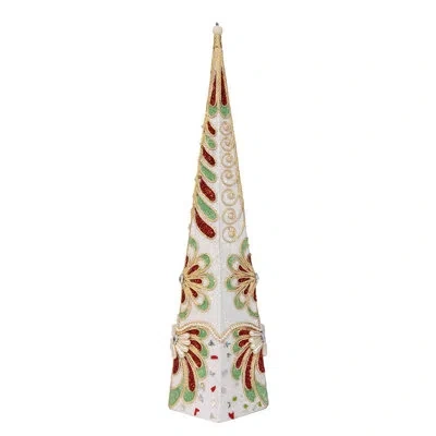 Kurt Adler 20.5-inch Mistletoe Red, White And Green Topiary
