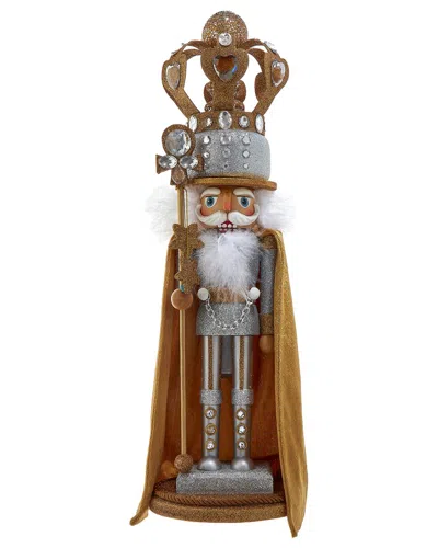 Kurt Adler 20in Hollywood Nutcrackers Silver & Gold King Nutcracker