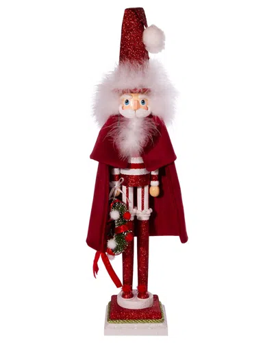 KURT ADLER KURT ADLER 20IN HOLLYWOOD RED SKINNY NUTCRACKER WITH WREATH