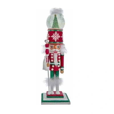 Kurt Adler 21-inch Hollywood Nutcrackers Light Up Animated Musical Snow Globe Hat Soldier Nutcracker In Multicolored