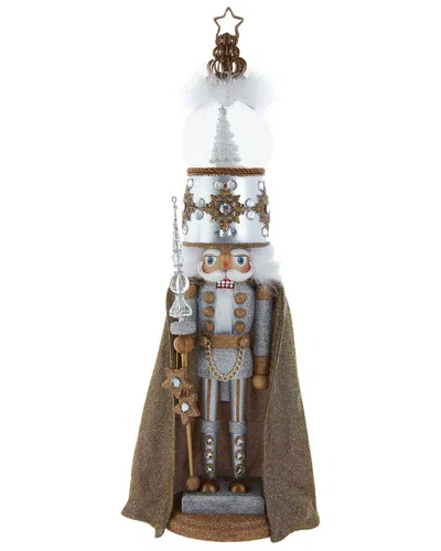 Kurt Adler 22-inch Hollywood Nutcrackers Musical Gold & Silver Nutcracker With Water Globe