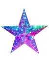 Kurt Adler 22-inch Pre-lit Rgb Smart Holographic Star In Blue