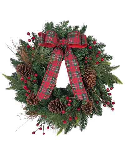 Kurt Adler 24-inch Decorated Unlit Green Wreath