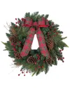 Kurt Adler 24-inch Decorated Unlit Green Wreath In Green