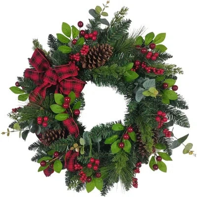 Kurt Adler 24" Plastic Wreath In Green