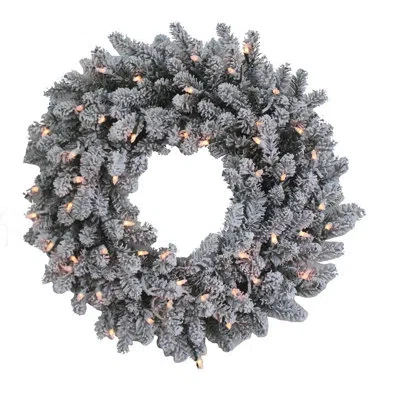 Kurt Adler 24" Polyvinyl Chloride Wreath In Clear,white