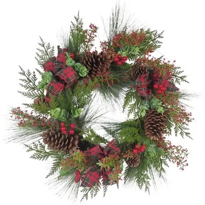 Kurt Adler 24" Styrofoam Wreath In Green