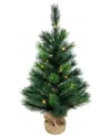 Kurt Adler 2.5ft Battery-operated Miniature Pine Tree In Green