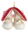 Kurt Adler 2.83in Little Mushroom Kissing Couple Ornament In Multi