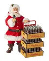 Kurt Adler 2pc 10.5in Coca-cola Santa With Delivery Cart Set