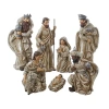 Kurt Adler 3-13-inch Resin Nativity Table Piece 7 Piece Set In Sand