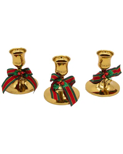 KURT ADLER KURT ADLER 3-INCH CANDLEHOLDER 3PC SET