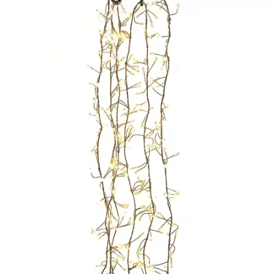 Kurt Adler 300-light Cluster With Warm White Led Christmas Indoor Outdoor Garland In Silver