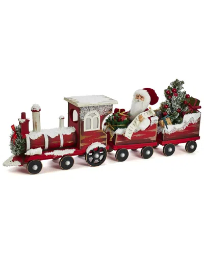 Kurt Adler 30.5in Kringle Klaus Santa On Train