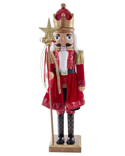 Kurt Adler 32in Plastic Red & Gold King Nutcracker
