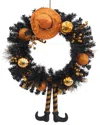 Kurt Adler 33in Unlit Halloween Wreath In Black