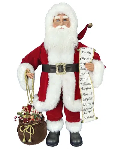 Kurt Adler 34-inch Kringle Klaus Traditional Santa & List In Multi
