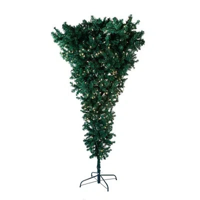 Kurt Adler 35' H Upside Down Green Christmas Tree With Led Lights