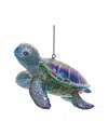 Kurt Adler 3.5in Resin Colorful Sea Turtle Ornament In Multicolor