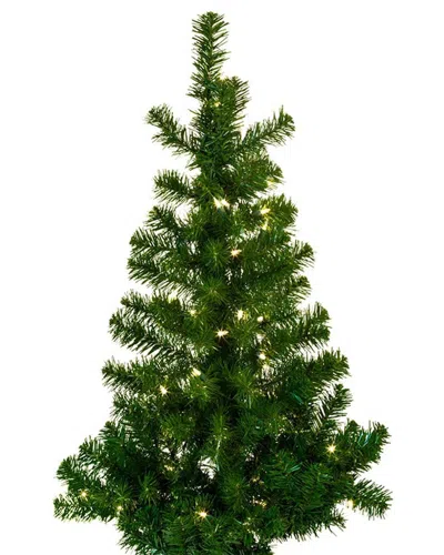 Kurt Adler 36-inch Pre-lit Norway Pine Wall Tree In Green