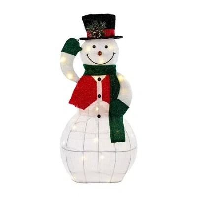 Kurt Adler 36" Light Up Led Animated Snowman Christmas Yard Art In Multi