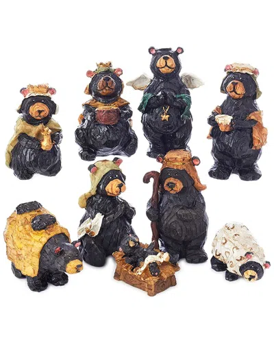 Kurt Adler 4-inch Resin Nativity Bear Set Of 9pc S In Multi