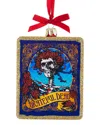 Kurt Adler 4.25in Glass Grateful Dead Ornament In Blue