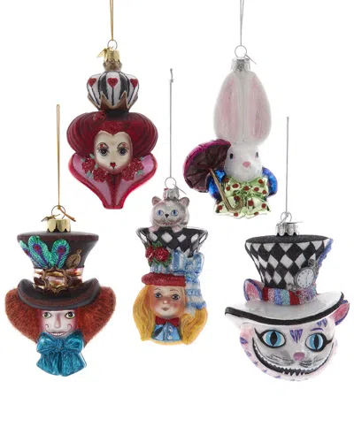 KURT ADLER KURT ADLER 4.5-5-INCH NOBLE GEMS GLASS ALICE CHARACTERS ORNAMENTS