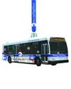 Kurt Adler 4.5in Glass Mta Bus Ornament In Multi