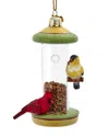 Kurt Adler 4.5in Noble Gems Glass Bird Feeder Ornament In Multicolor