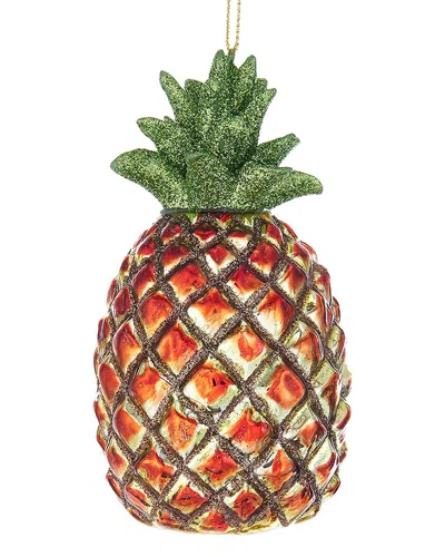 Kurt Adler 4.75in Noble Gems Glass Pineapple Ornament In Multi
