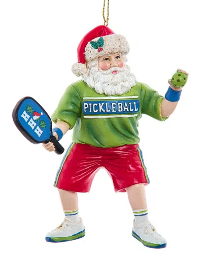 Kurt Adler 4.75in Resin Pickleball Santa Ornament In Multi