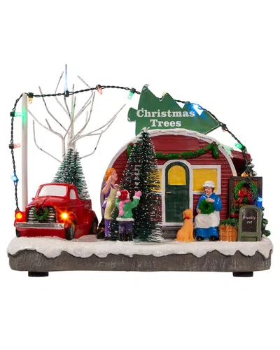 Kurt Adler 4.7in Battery Operated Lighted Christmas Trees Village Shop In Multi