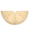 Kurt Adler 48-inch Gold Tree Skirt With Handwork Details In Gold